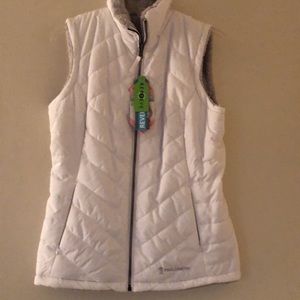 Free Country small reversible vest white/gray faux fur new w/tags MSRP $70